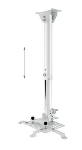 Hagor HA BDH Projektor-Deckenhalterung – 70,0–125,0 cm, neigbar 0–40°, 25 kg, Silber