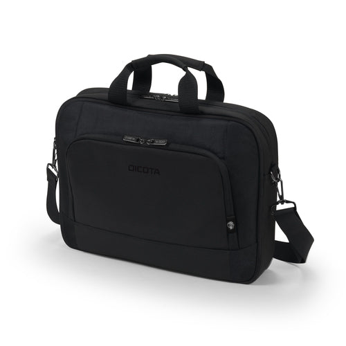 DICOTA Eco Top Traveller BASE Notebook-Tasche 15,6" – Abnehmbarer Schultergurt – Schwarz