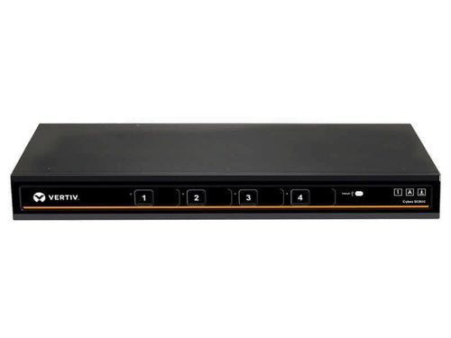 Vertiv SC940DVI-400 – 4-Port DVI-D Secure KVM-Switch, Dual-View – 4K/30 Hz, USB 2.0-Hub, Audio, NIAP/PP 4.0
