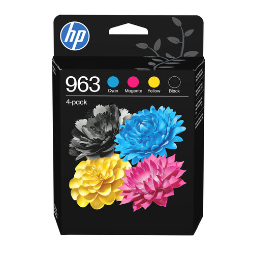 HP 963 Tintenpatronen-Multipack, Schwarz/Cyan/Magenta/Gelb (Original) – für HP OfficeJet Pro 9010/9012/9014 …