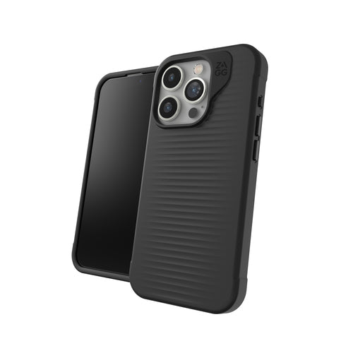ZAGG Backcover Luxe – für Apple iPhone 15 Pro – schwarz – Snap-/Lock-Verschluss