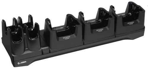 Zebra CR49-3S4T-TC5-M-02 Lade-/Daten-Cradle – 3 Geräte-Slots/4 Toaster-Slots – für TC53/TC58 – Schwarz