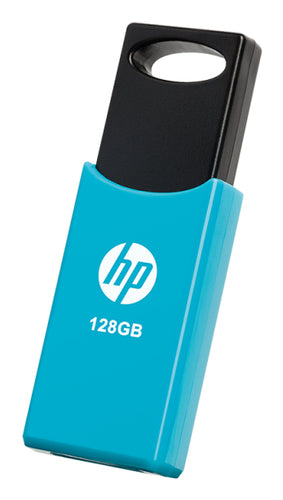 PNY V212b USB-Stick 128 GB – USB-A USB 2.0, 14/4 MB/s, mit Schlüsselanhänger, Schwarz, Blau