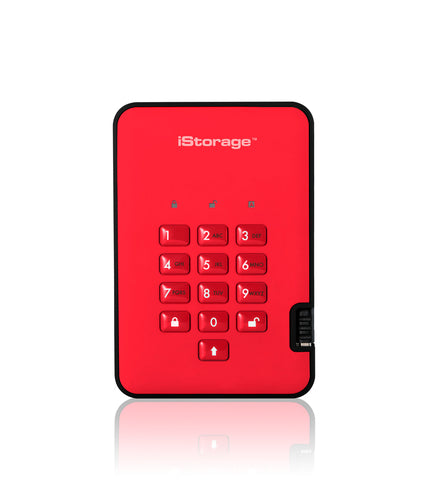 iStorage diskAshur2 IS-DA2-256-4000-R – 4 TB HDD, USB 3.2 Gen 1 (USB-A), 256-Bit AES-XTS (FIPS)