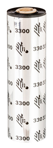 Zebra Thermotransferband – Wachs/Harz (3300), 84 mm × 74 m, Kern 12 mm, Schwarz, 12er-Pack