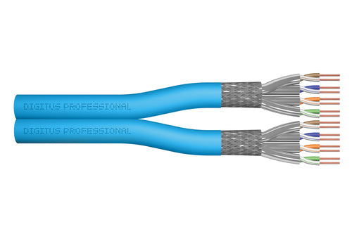 Digitus Netzwerkkabel – 500 m, Blau, Cat 6A, U-FTP, Duplex