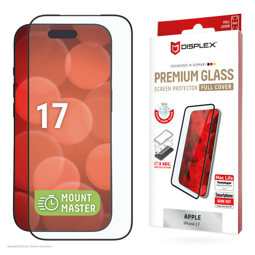 Displex Displayschutz (Panzerglas), Full Cover – für iPhone 17