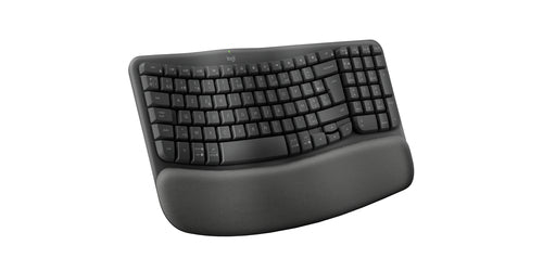 Logitech Wave Central-419 – Tastatur, kabellos (Bluetooth/2,4 GHz), ergonomisch, grau