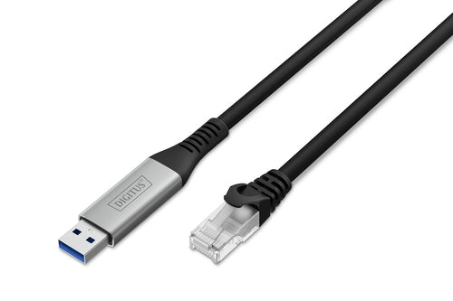 Digitus USB-A auf Ethernet (RJ-45) Adapter, Cat 6A, 1 Gbit/s Ethernet, 5 m, S/FTP, LSZH