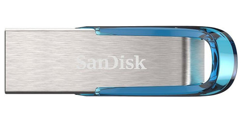 SanDisk Ultra Flair USB-Stick – 128 GB, USB 3.0, Tropical Blue