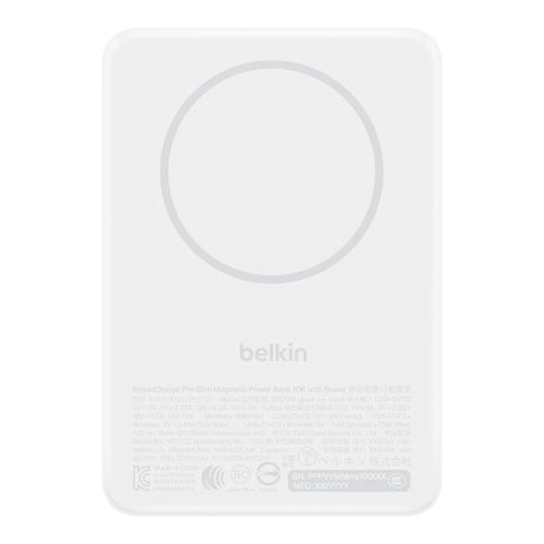 Belkin BoostCharge Slim MagSafe Powerbank 10'000 mAh – Qi2 15 W, weiss