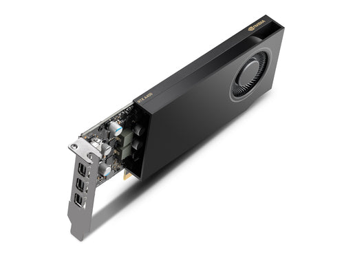 PNY RTX A400 – PCIe Grafikkarte – 4×mini‑DP 1.4a, PCIe x8 4.0, 4 GB GDDR6, 50 W