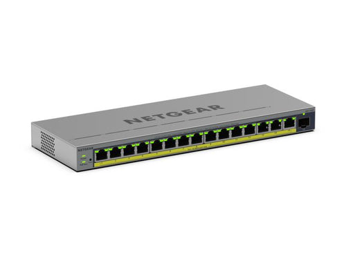 NETGEAR GS116EP – Managed L2/L3 Switch – 16× 1G, 1× SFP, PoE+, PoE-Budget 180 W