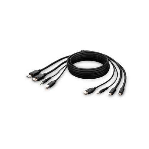 Belkin Dual MDP zu DP/USB/Audio-Kabel, USB A/B – 10"