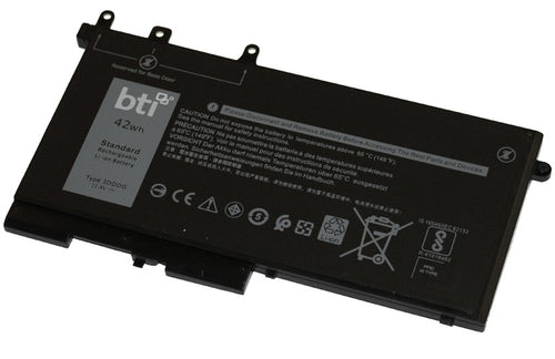 BTI Notebook-Akku – für Dell Latitude 5280 – 42 Wh, 11,4 V (3 Zellen) – Schwarz