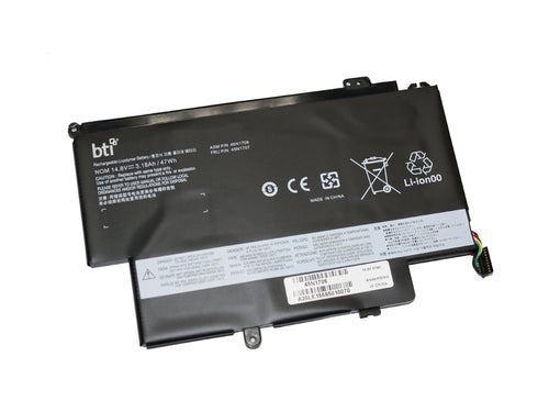 BTI Notebook-Akku – für Lenovo – 47 Wh, 14,8 V (8 Zellen) – Schwarz