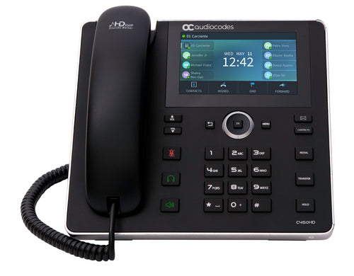 AudioCodes C450HD – IP-Telefon, PoE, Gigabit-Ethernet 10/100/1000, schwarz