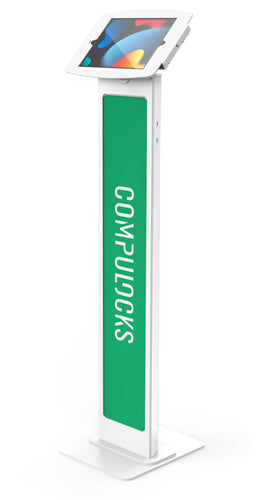 Compulocks Tablet-Bodenständer für Apple iPad 10,2" (2019) – neigbar – Aluminium, weiss – 140W102IPDSW