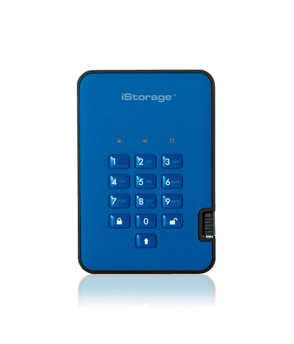 iStorage diskAshur2 – 500 GB HDD, USB 3.2 Gen 1, 256-Bit AES-XTS, FIPS zertifiziert