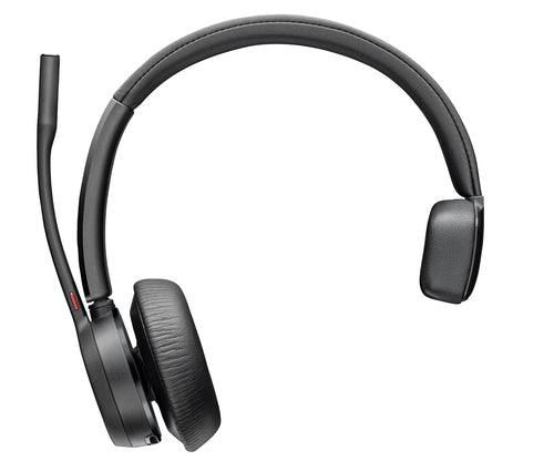 Poly Voyager 4310 – Mono On-Ear Headset – Bluetooth, USB-A (Empfänger) – Schwarz – für Microsoft Teams