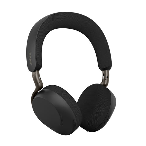 Jabra Evolve3 75 Office-Headset – On-Ear, Stereo, BT, UC-optimiert, mit USB-C-Dongle, Qi-Laden, Schwarz, BT 5