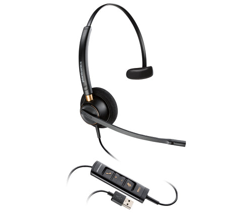 Poly EncorePro 515 Office-Headset – On-Ear, Mono, USB-A Kabel, Schwarz