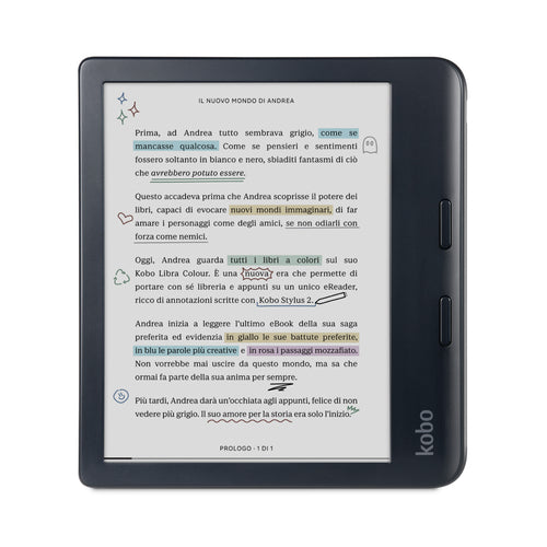 Kobo Libra Colour Schwarz – 7" E Ink Kaleido 3, 32 GB, wasserfest, mit Stylus