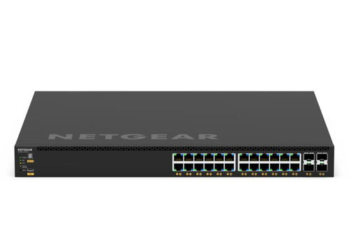 NETGEAR GSM4328-100AJS – Managed Switch – 24×GbE, 4×SFP+, L3, PoE+ 648 W, 1U