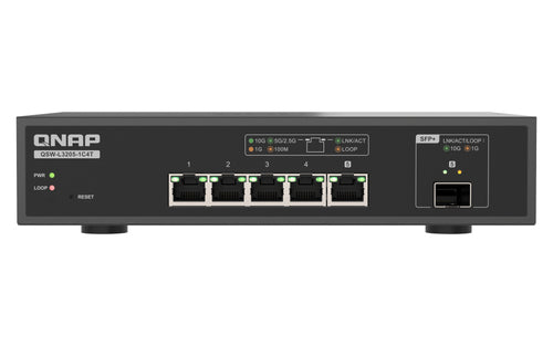 QNAP QSW-L3205-1C4T – Managed Switch – 4×10G, 1×SFP+, L2