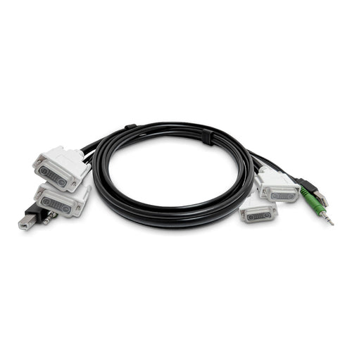 StarTech.com SK2DVMMKVM06-TAA – Dual-DVI KVM-Kabel, USB, 3,5 mm Audio, 1,8 m
