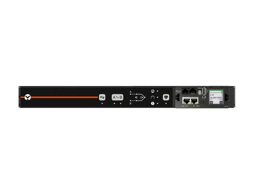 Vertiv AU05M1R0-11PS63-3PS6PS6B411-D Überwachte PDU 200–240 V, 32 A – IEC 60309, Kabellänge 3 m, LCD – Schwarz