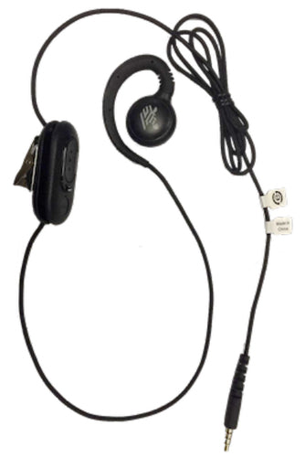 Zebra HDST-35MM-PTT1-02 – In-Ear Headset – 3,5 mm Klinke, mit Mikrofon – Schwarz – für PTT Express/PTT Pro