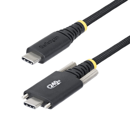 StarTech.com USB-C auf USB-C Kabel – USB 2.0 (480 Mbit/s) – 2 m – PD 240 W – Geflochten – Schwarz