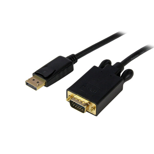StarTech.com DisplayPort zu VGA Kabel – 2048 × 1280 @ 60 Hz, DP 1.2, 1,8 m, aktiv – Schwarz