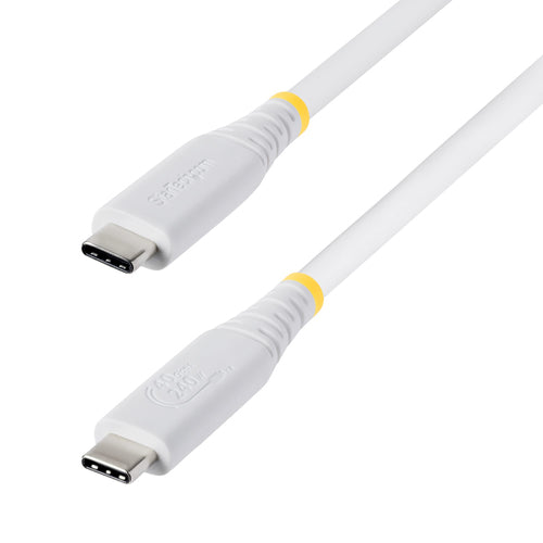 StarTech.com USB-C auf USB-C Kabel – USB4 40 Gbit/s – 1 m – PD 240 W – DP 2.1 – TPE-Mantel – Weiss