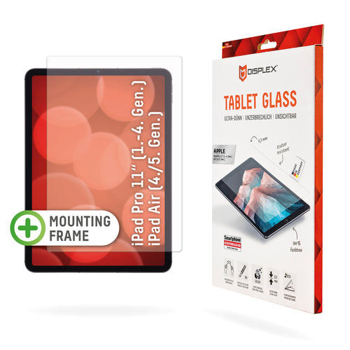 Displex Panzerglas für iPad Pro 11" (1.–4. Gen.), iPad Air 11" (4.–5. Gen.) – 9H, Anti-Fingerprint