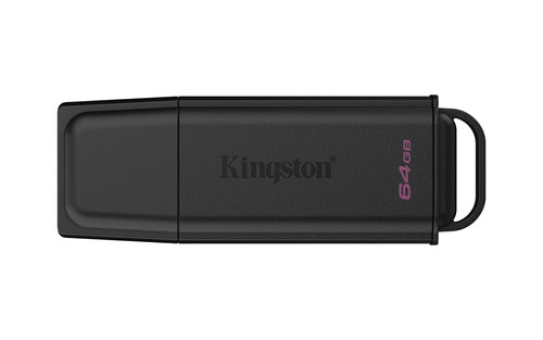 Kingston Technology Kingston DataTraveler – 64 GB, USB 3.2 Gen 1 (USB Typ-A), Kappe, Schwarz, Schlüsselanhänger