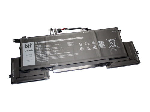 BTI Notebook-Akku – für Dell – 78 Wh, 11,4 V (6 Zellen) – Schwarz