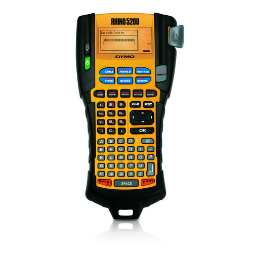 DYMO RHINO 5200 – Beschriftungsgerät für RHINO-Etiketten 6–19 mm, Thermotransfer, 180 × 180 dpi, 10 mm/s