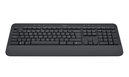 Logitech K650 – Tastatur, kabellos (Bluetooth/2,4 GHz), mit Handballenauflage – für Windows, macOS & Android