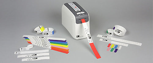 Zebra Armbandetiketten, 25 mm × 152 mm, weiss, Polypropylen (PP), 6 Rollen, je 350 Stück