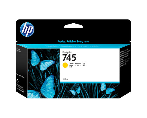 HP Tintenpatrone 745, Gelb, 130 ml – für Inkjetdrucker und Multifunktionsgeräte