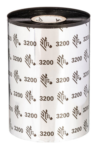 Zebra Thermotransferband – Wachs/Harz (3200), 57 mm × 74 m, Kern 12 mm, Schwarz, 24er-Pack