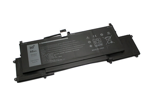 BTI Notebook-Akku – für Dell Latitude 9510 2-in-1 R – 88 Wh, 11,4 V (6 Zellen) – Schwarz