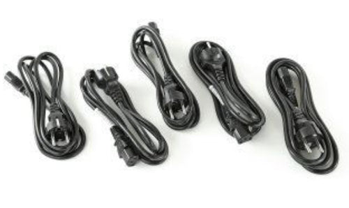 Zebra Netzkabel für 2746e, GK420d, GX420d und andere, Schuko (Typ F) auf IEC C13, 220 V, Schwarz, 5 Stück