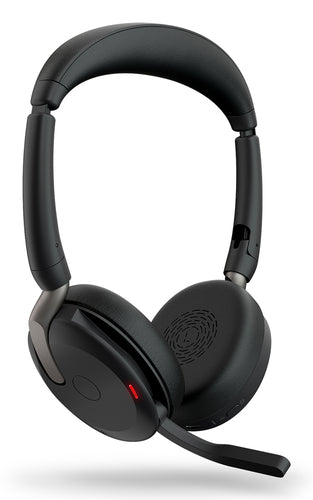 Jabra Evolve2 65 Flex Office-Headset – On-Ear, Stereo, Kabel + BT, ANC, mit USB-A-Dongle, Schwarz, BT 5.2