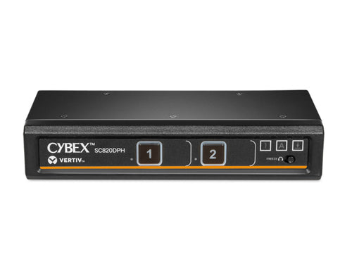 Vertiv SC920DPH-400 – 2-Port Dual-View DP KVM-Switch – 4K/60 Hz, USB 2.0-Hub, Audio, Desktop
