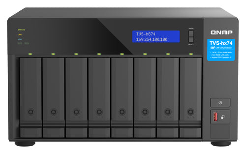 QNAP TVS-H TVS-H874-I7-32G Speichergerät – 2×2,5 GbE, 8 Laufwerksschächte, 32 GB DDR4