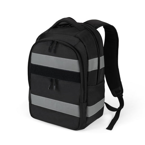 DICOTA Freizeit-Rucksack – 25 l, schwarz, reflektierend