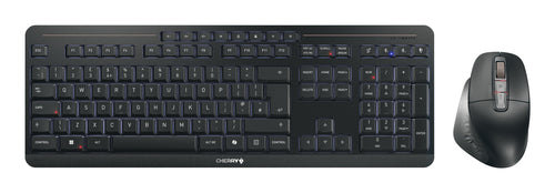 CHERRY Stream Desktop Ultimate – Tastatur-Maus-Set – Schere – Bluetooth & 2,4 GHz – QWERTY (UK-INT) – Schwarz